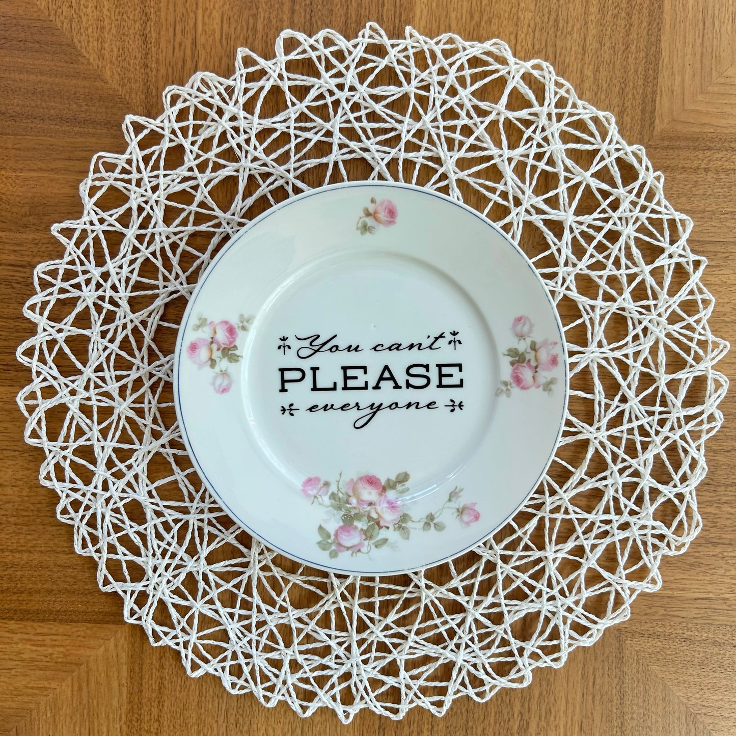 "You Can't Please Everyone" | Country Farmhouse Decor | Vintage Upcycled Plate | 8in