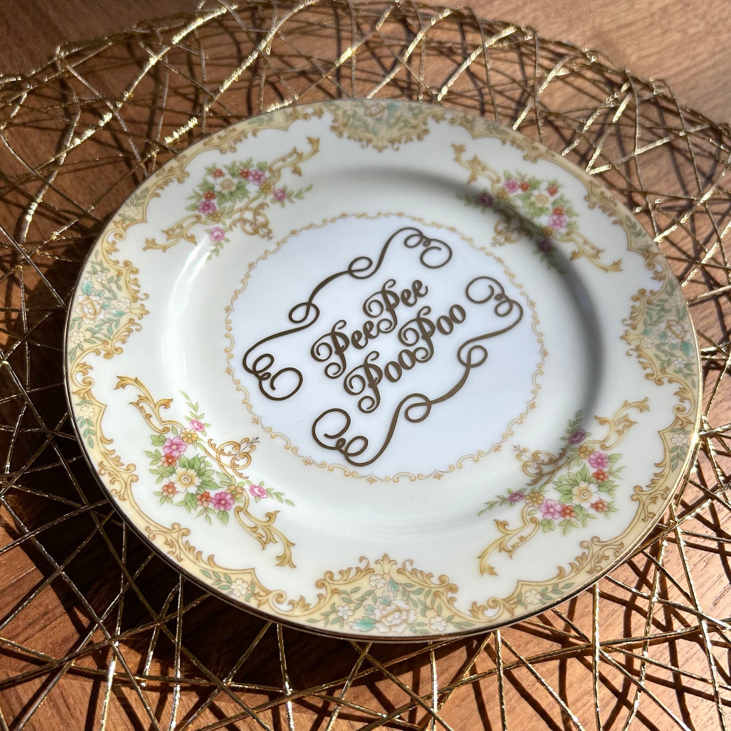 “Pee Pee Poo Poo" | Vintage Decorative Plate | 7.5 in