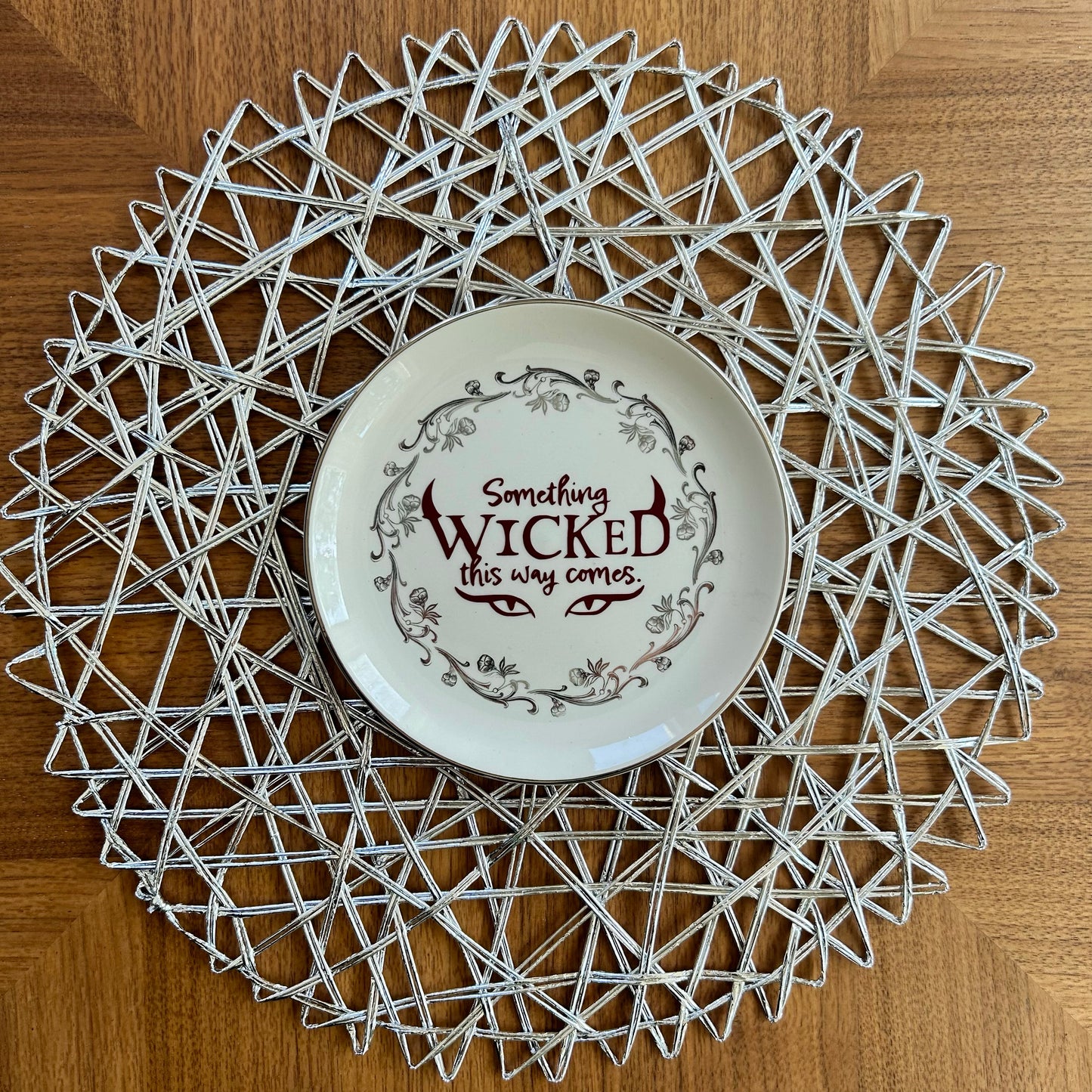 "Something Wicked" | Vintage Upcycled Saucer | 6.75 in