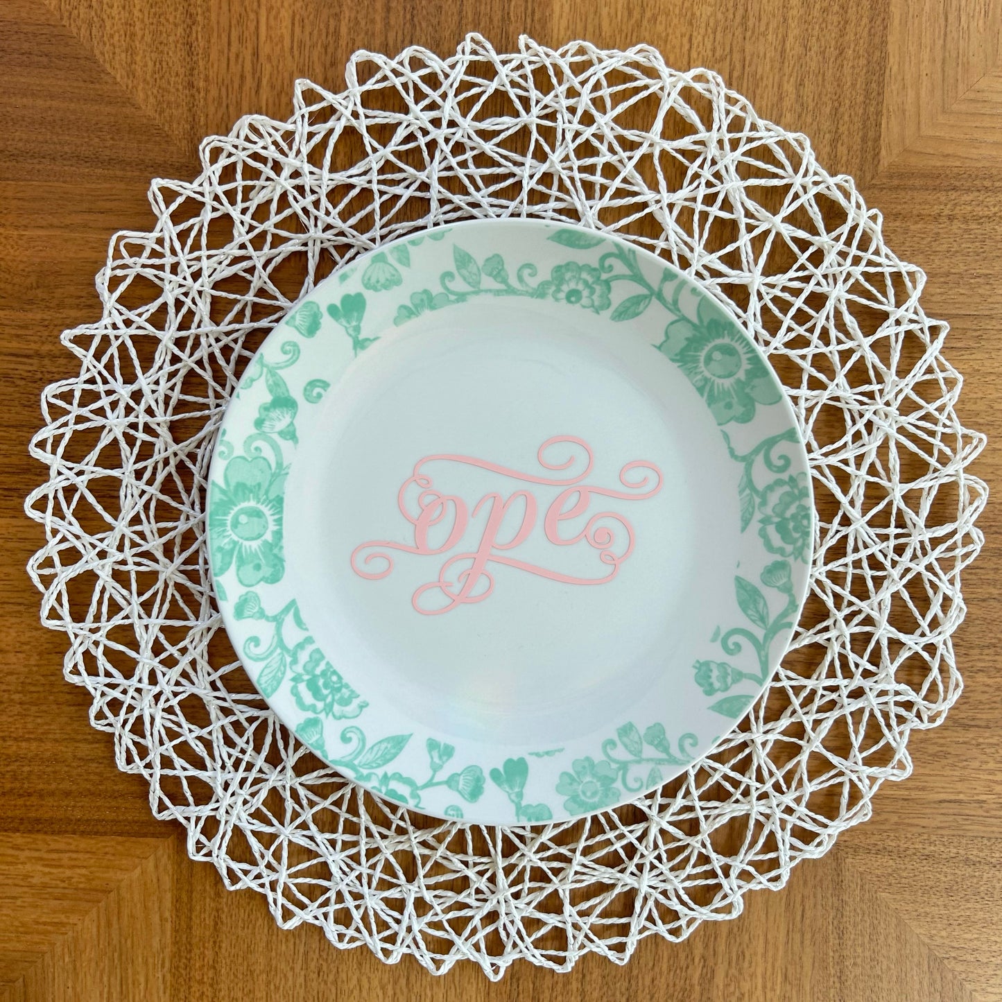 "Ope" | Upcycled Decorative Plate | 9 in