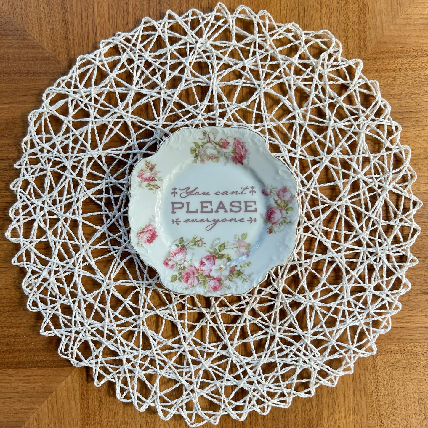 "You Can't Please Everyone" | Trinket Tray | Upcycled Vintage Saucer | 6 in