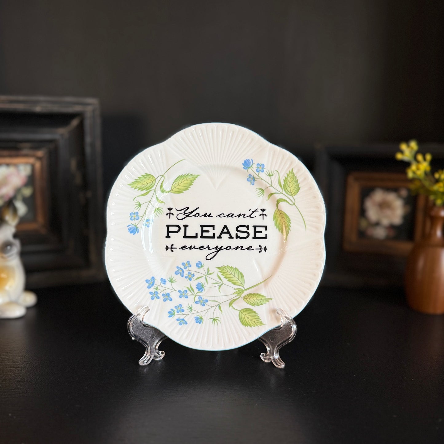 "You Can't Please Everyone" | Upcycled Vintage Decorative Plate | 6.5 in