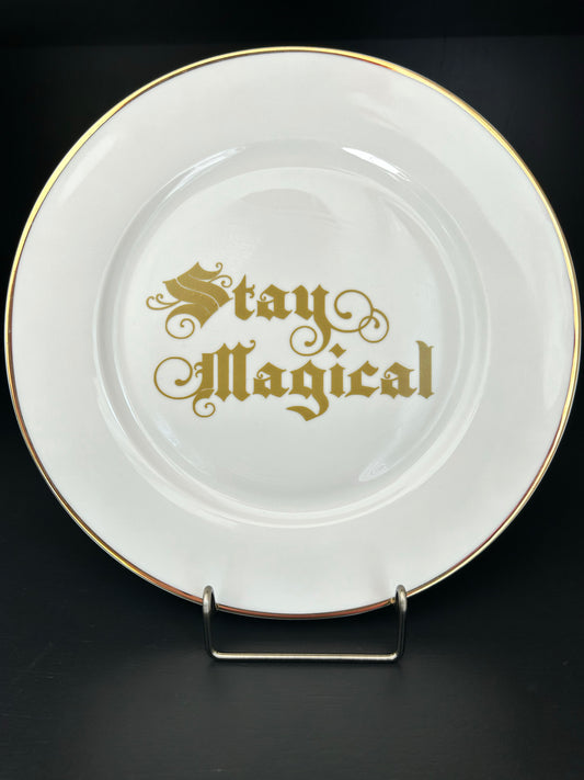 "Stay Magical" | Decorative Upcycled Plate | 10.625 in