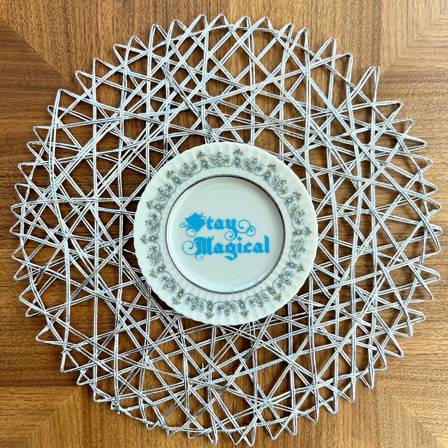 "Stay Magical" | Decorative Upcycled Saucer | 6.25 in