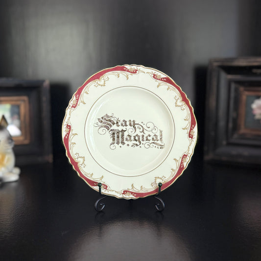 Stay Magical | Witchy Decor | Upcycled Vintage Decorative Plate | 6.5 in