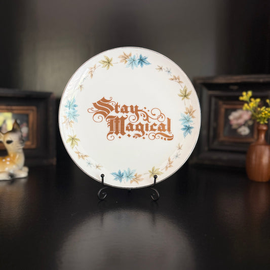Stay Magical | Witchy Decor | Upcycled Vintage Decorative Plate | 8 in