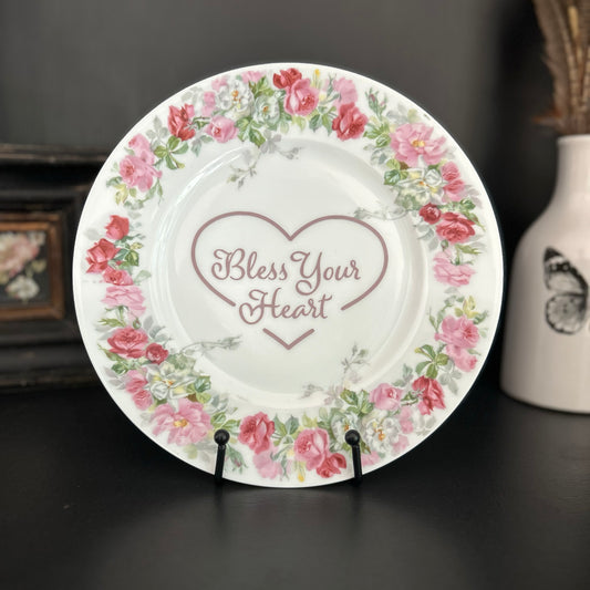 "Bless Your Heart" | Vintage Decorative Plate | 10 in