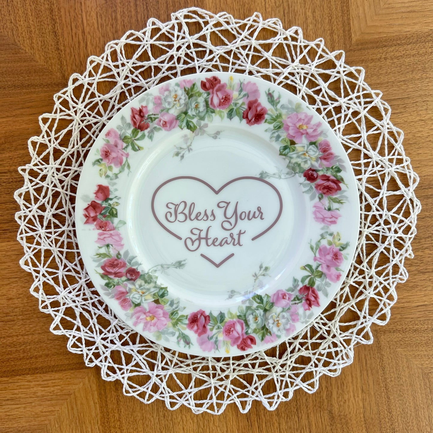 "Bless Your Heart" | Vintage Decorative Plate | 10 in