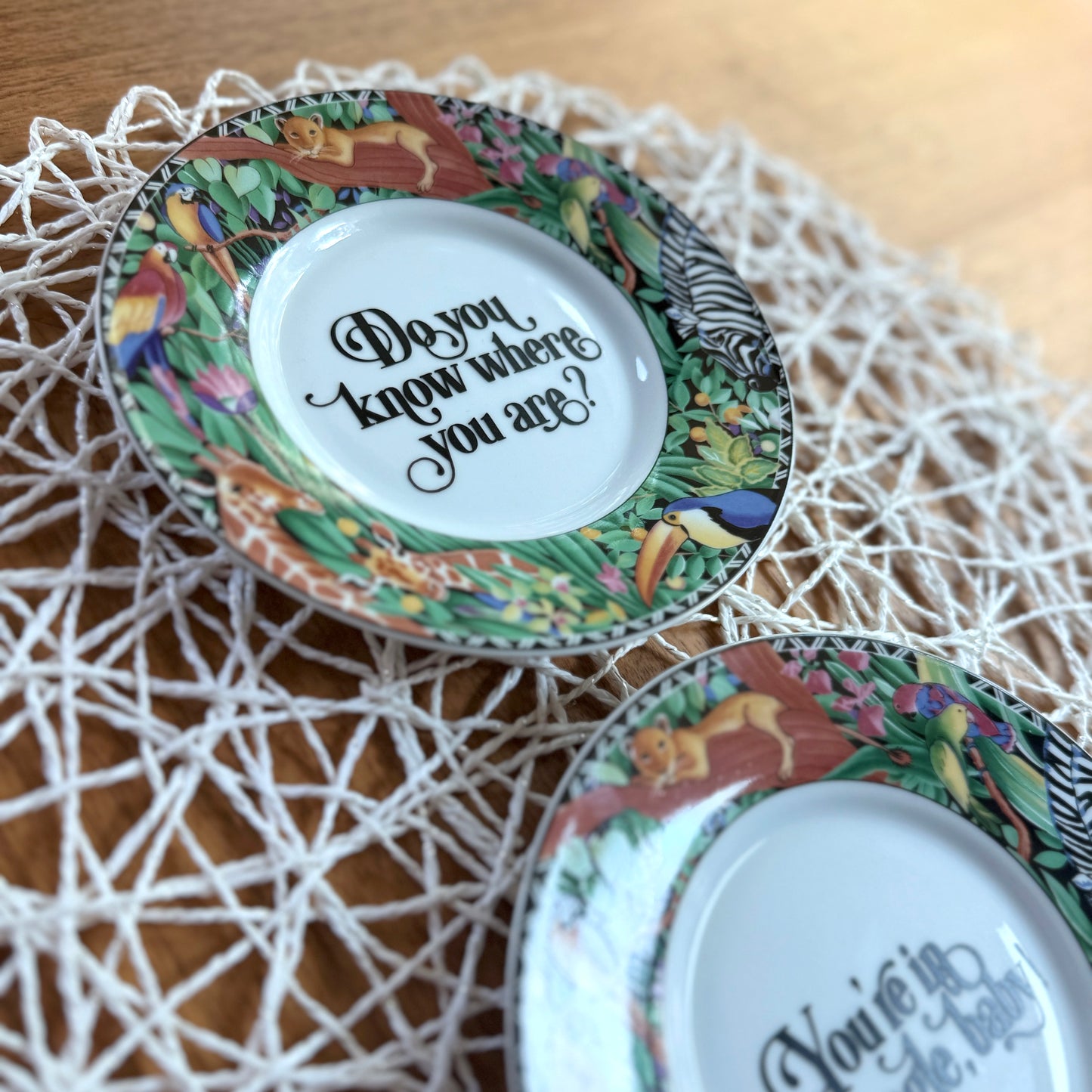 You're in the Jungle | Unique Home Decor | Upcycled Decorative Plate | 6 in