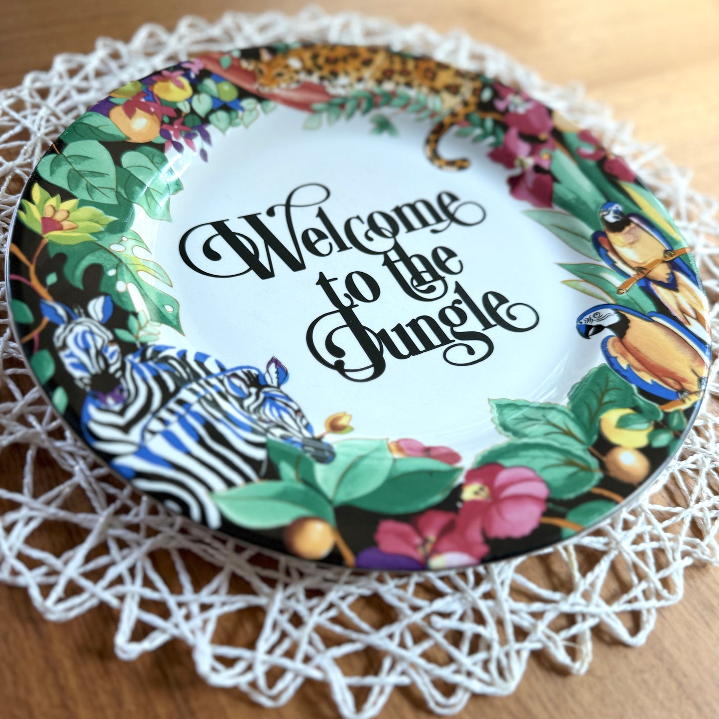 Welcome to the Jungle | Unique Home Decor | Upcycled Decorative Plate | 10.5 in