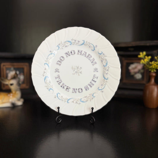 Do No Harm | Upcycled Vintage Decorative Plate  | 7.5 in