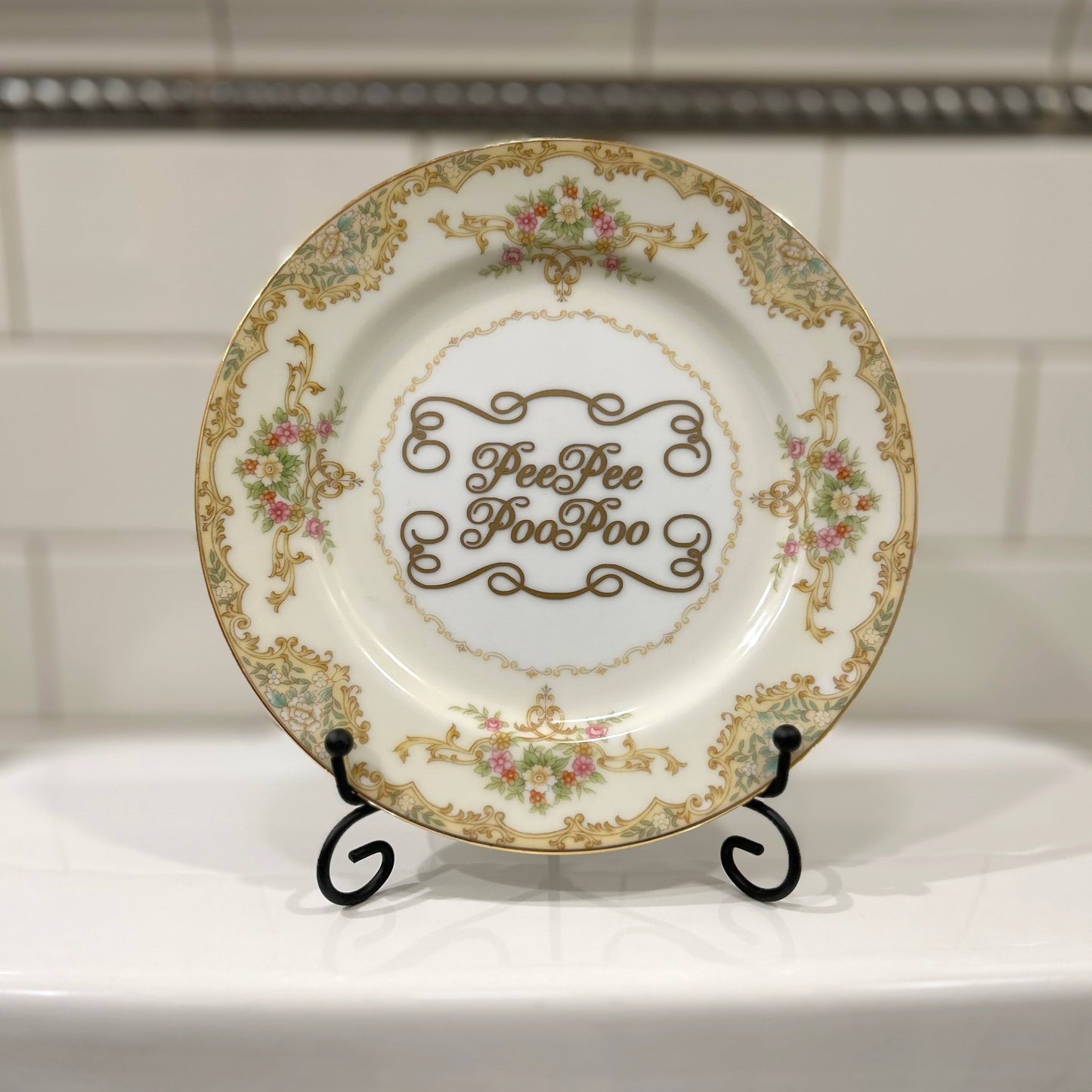 “Pee Pee Poo Poo" | Vintage Decorative Plate | 7.5 in