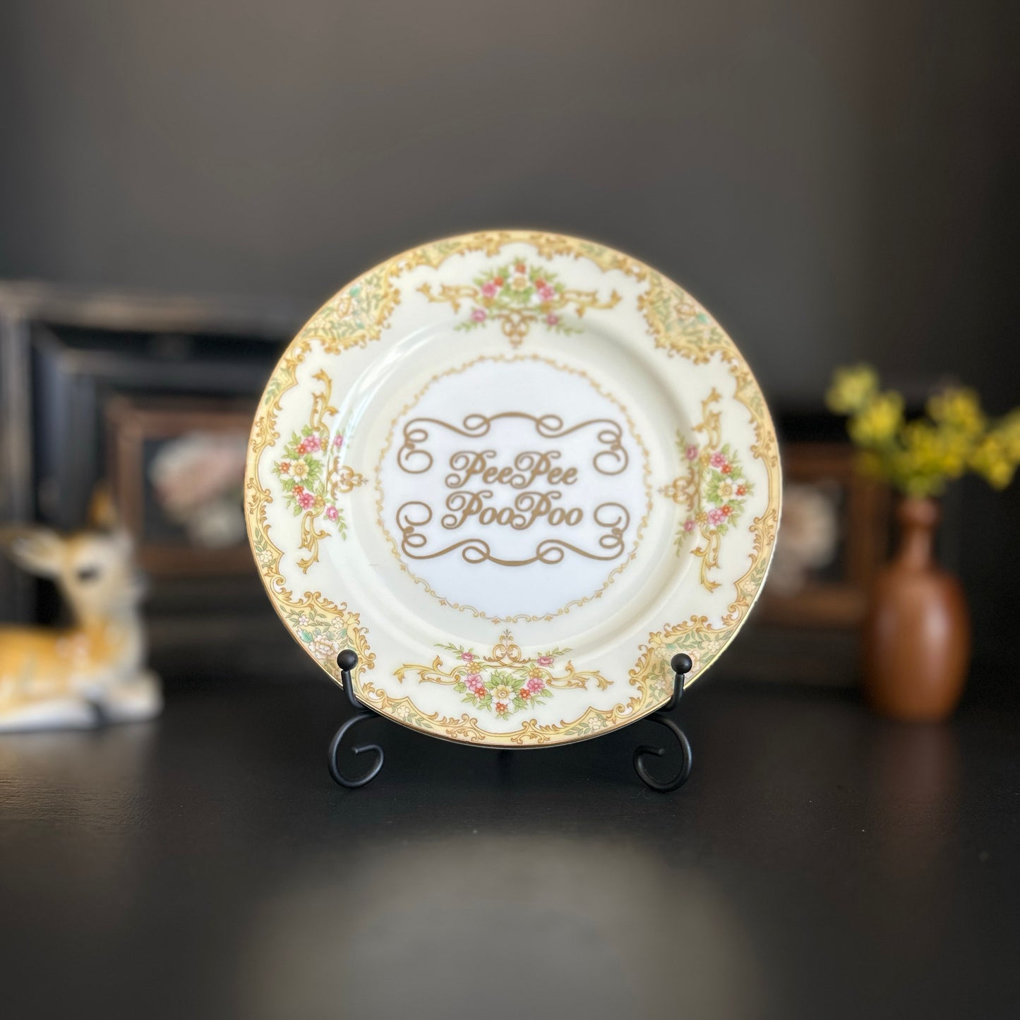 “Pee Pee Poo Poo" | Vintage Decorative Plate | 7.5 in