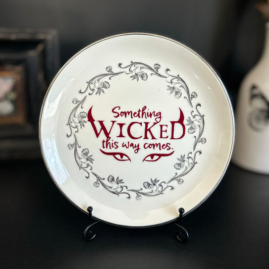 "Something Wicked" | Vintage Upcycled Saucer |  6.75 in