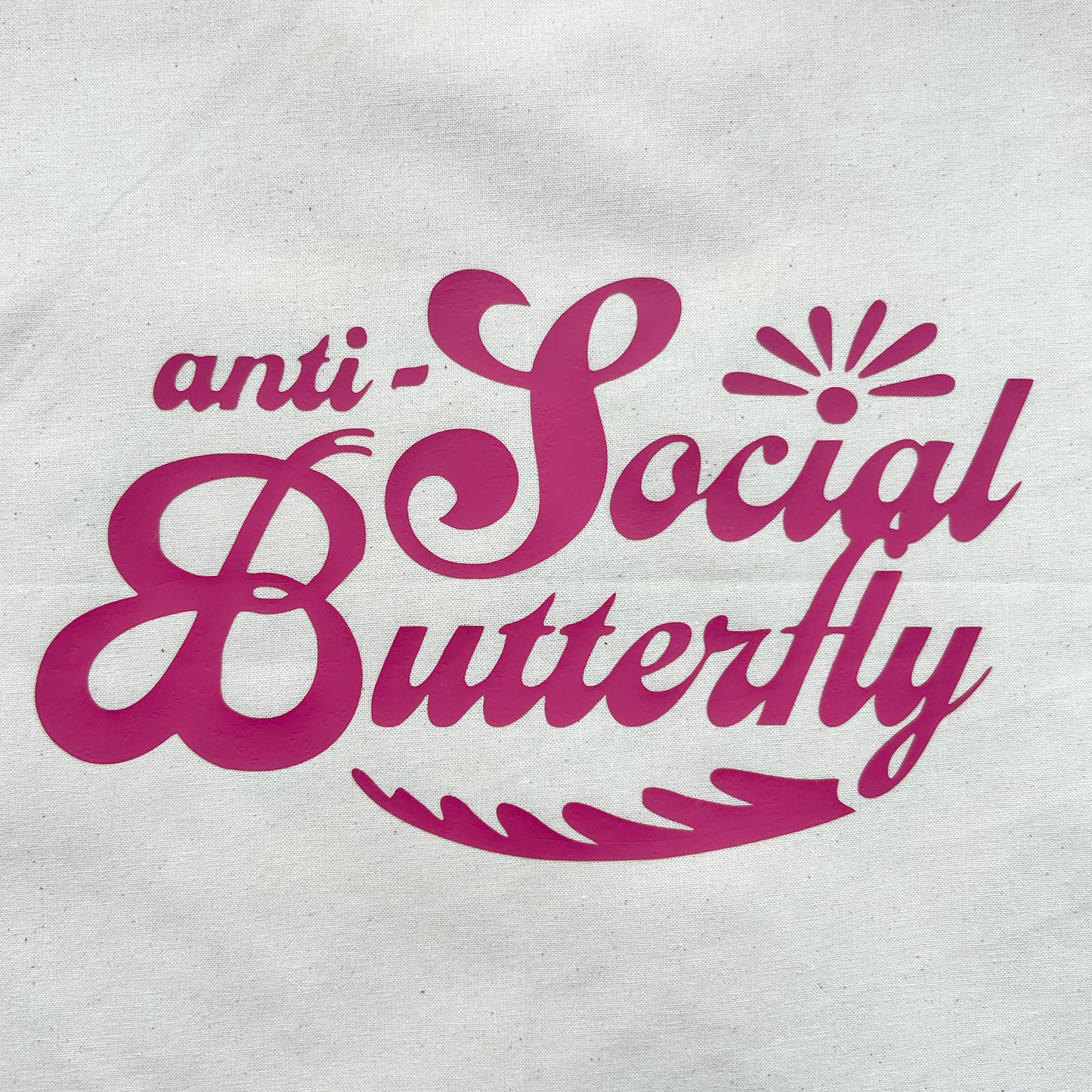 "Anti-Social Butterfly" Cotton Tote Bag