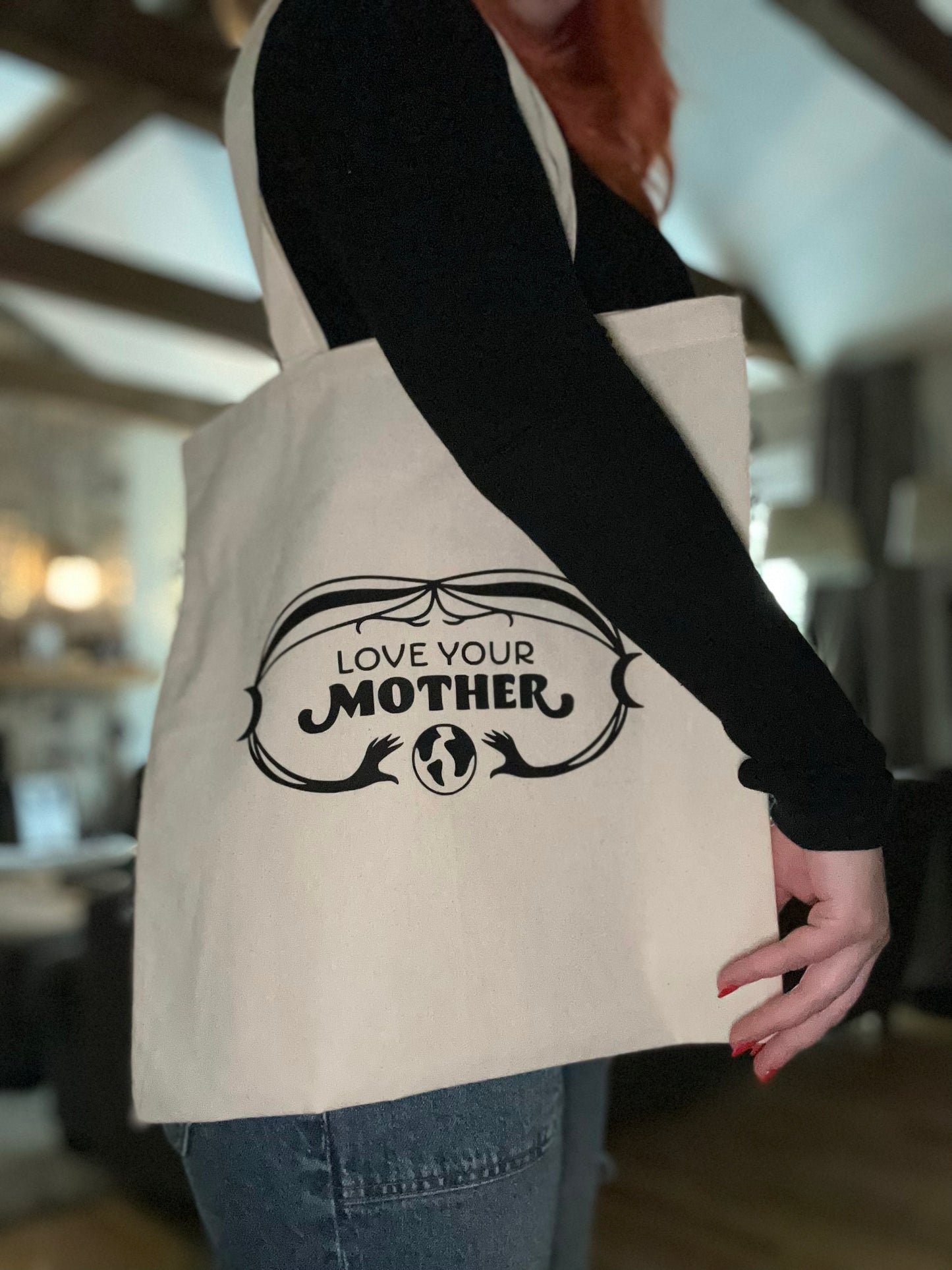 "Love Your Mother" Cotton Tote Bag