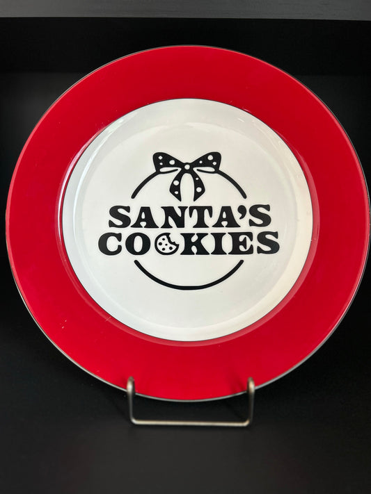 "Santa's Cookies" | Upcycled Decorative Plate |  11.5 in