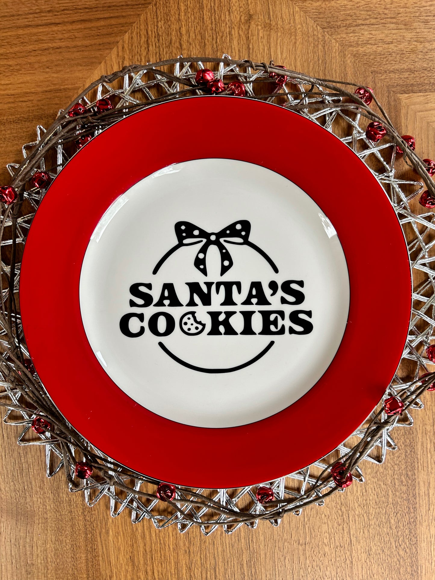 "Santa's Cookies" | Upcycled Decorative Plate |  11.5 in