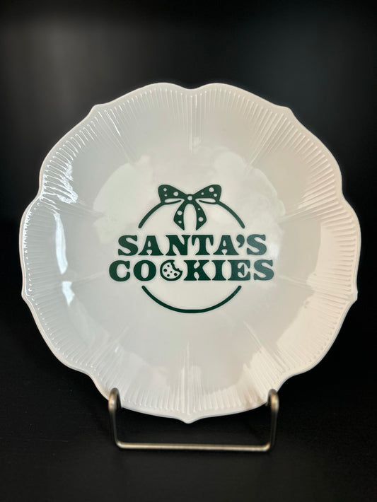 "Santa's Cookies" | Vintage Decorative Plate |  8 in