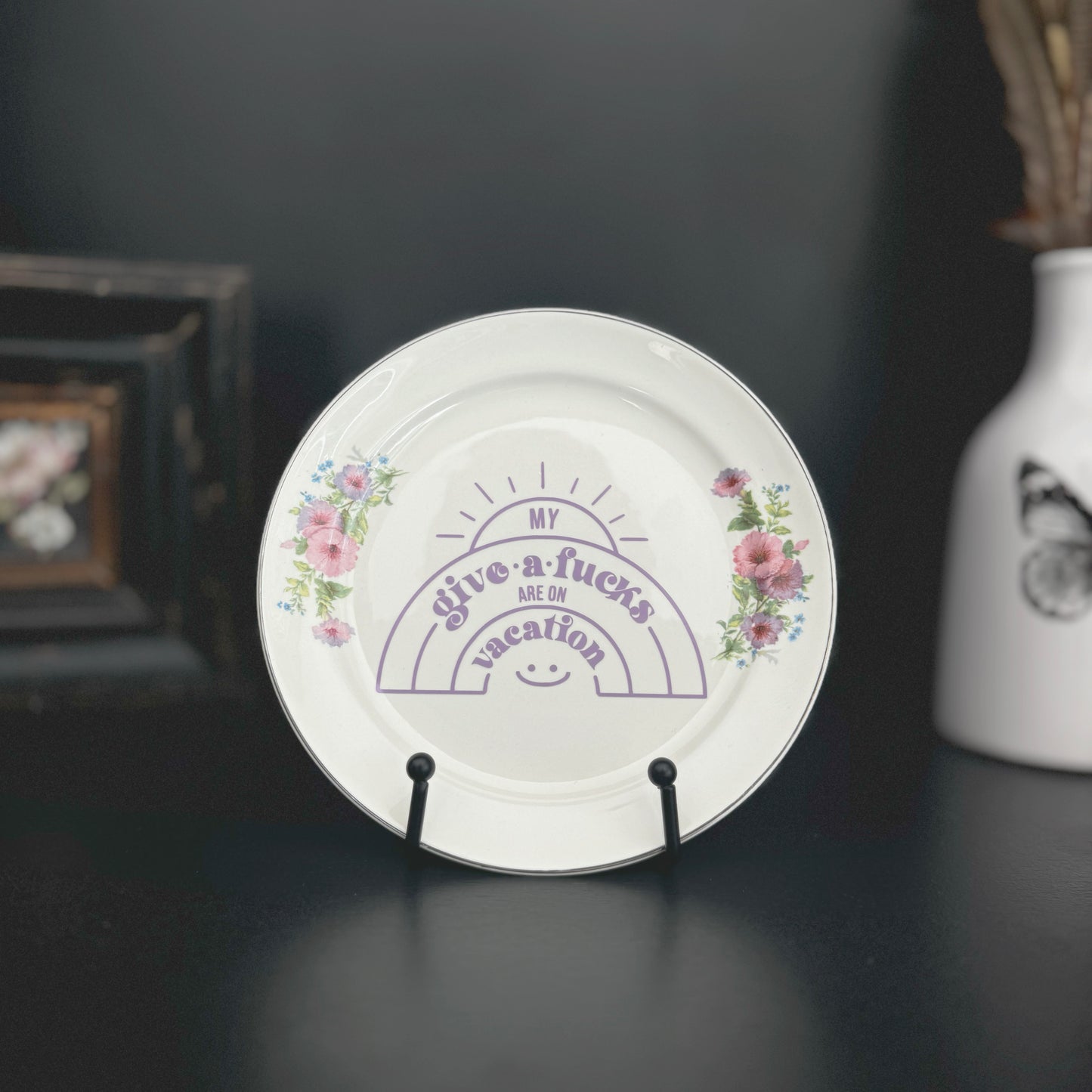 My GAFs are on Vacation | Vintage Decorative Plate |  7 in