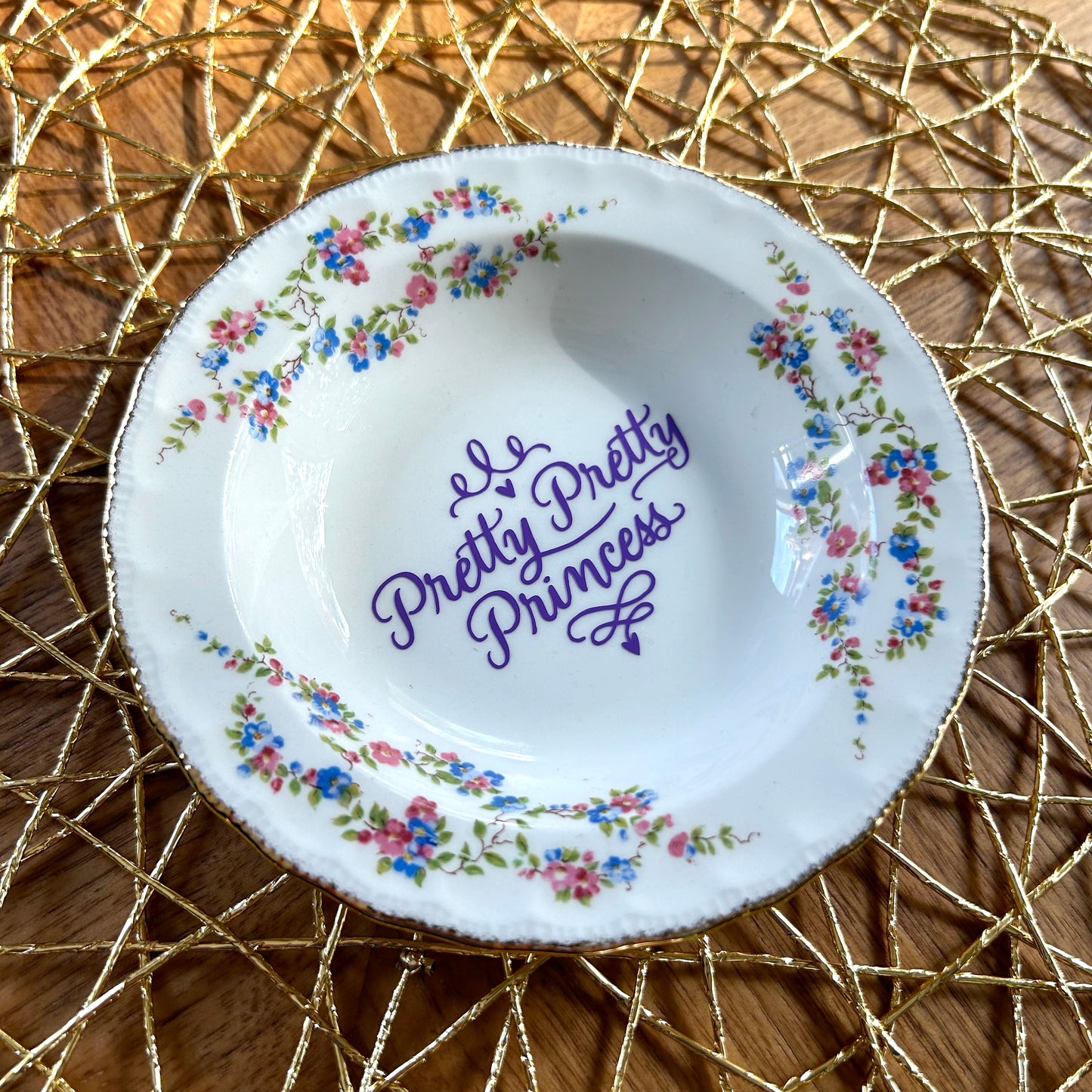 "Pretty Pretty Princess" | Girly Trinket Tray |  6 in